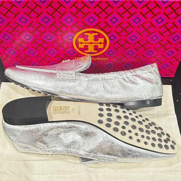 Tory Burch Ballet Loafer metallic leather size 9 - Picture 4 of 7